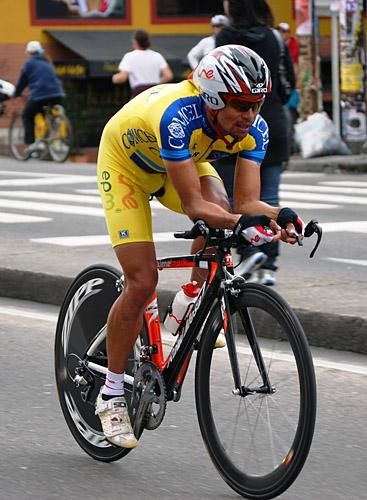 Mauricio Ortega Ramirez (Equipo Une) en route to sealing his overall win.