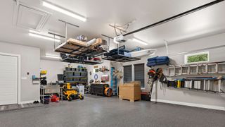 Large tidy garage with clear floor