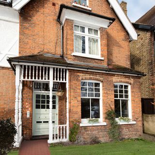 exterior with sash window and trees