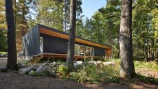 Lake Cabin, a modern cabin in trees in Minnesota, Snow Kreilich Architects