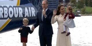The royal family waving