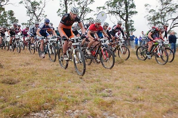Daniel McConnell (left) flies off the start next to Sid Taberlay. The pair would finish the day in much the same way.