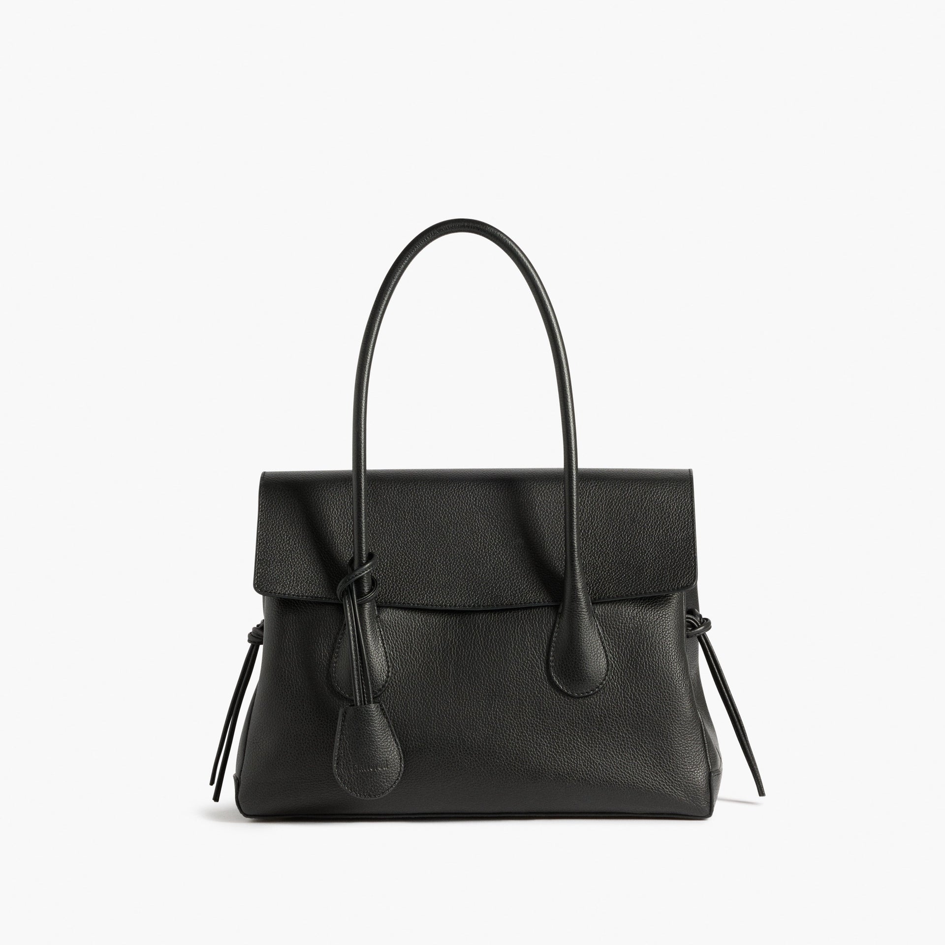 Lydia Tote Bag Grained Leather Black