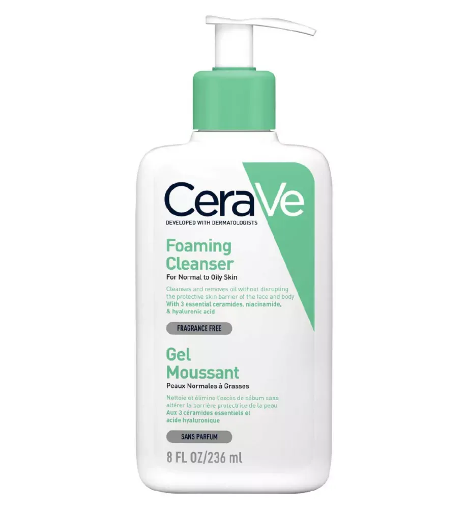 Cerave Foaming Cleanser With Niacinamide for Normal to Oily Skin 236ml