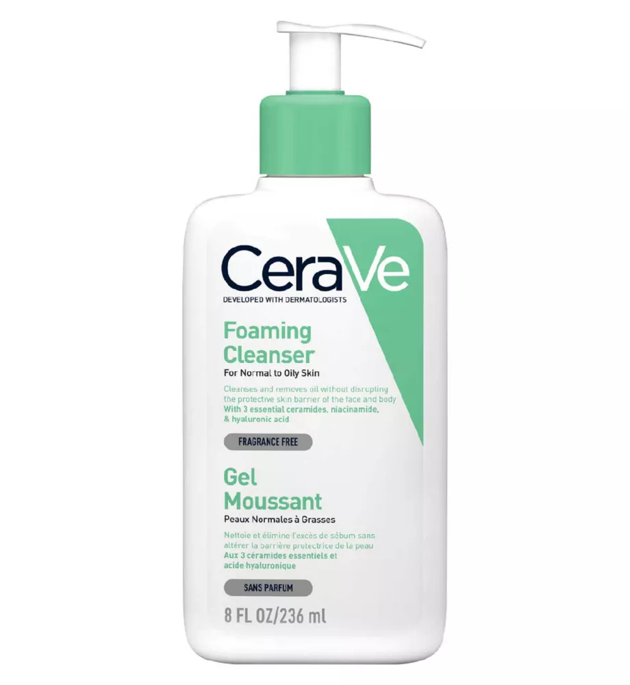 Cerave Foaming Cleanser With Niacinamide for Normal to Oily Skin 236ml