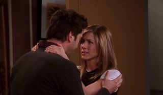 Ross and Rachel on the series finale of Friends