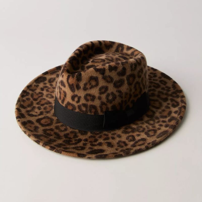 Free People, Carmen Leopard Brim Hat