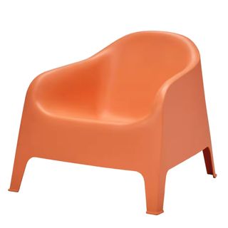 Orange plastic chair