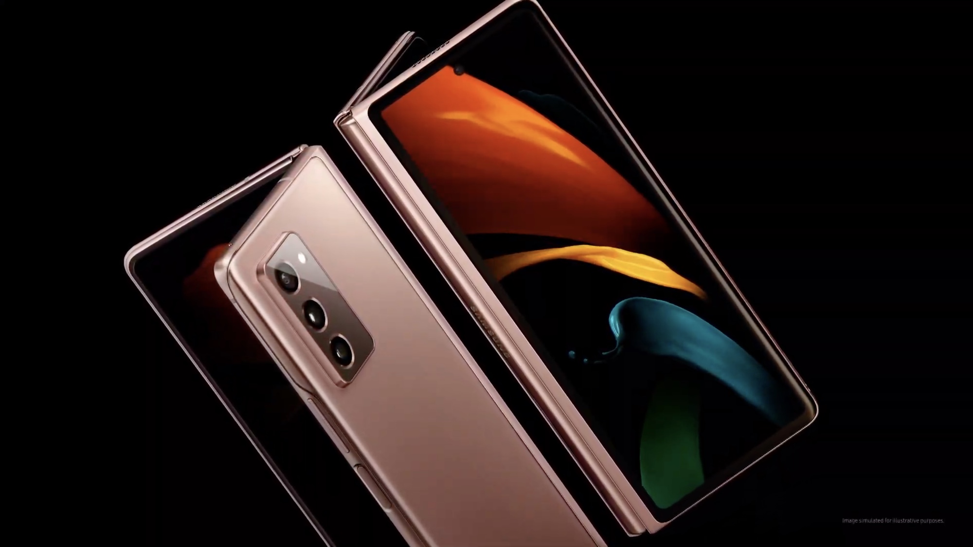 galaxy z fold 2 gold