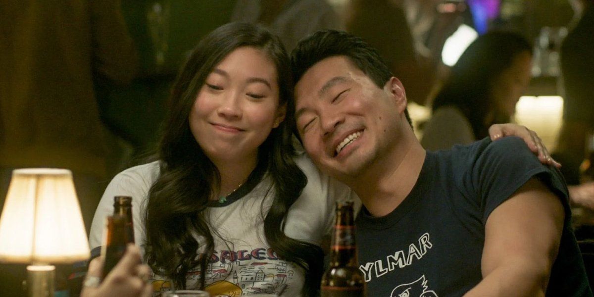 Awkwafina and Simu Liu in Shang-Chi And The Legend Of The Ten Rings