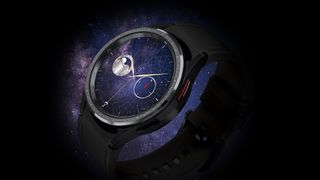 Samsung Galaxy Watch 6 Classic Astro Edition display showing an Astrolabe watch face