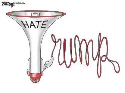 Political Cartoon U.S. trump anti asian hate