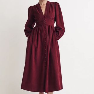 Nobody's Child Burgundy Cord Dress