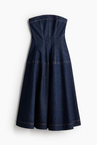 Denim Bandeau Dress