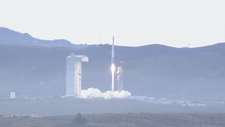 A United Launch Alliance Atlas V rocket launches the WorldView-4 Earth observation satellite for DigitalGlobe on Nov. 11, 2016. The rocket lifted off from Vandenberg Air Force Base in California.