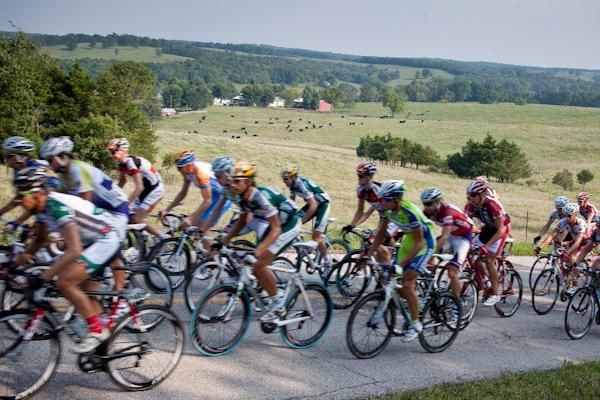 The peloton had more rolling hills to contend with today.