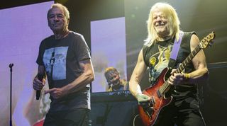 (from left) Ian Gillan, Don Airey and Steve Morse of Deep Purple perform on stage at Pechanga Casino on September 06, 2019 in Temecula, California