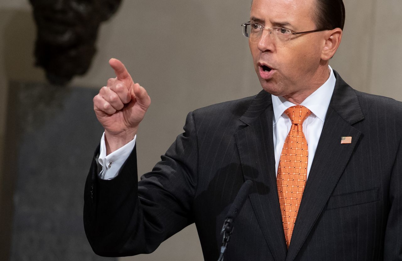 Deputy Attorney General Rod Rosenstein in Washington