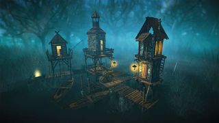 Best Unity plugins; a fantasy docks made in a game engine