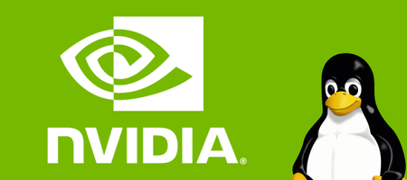 Linux Tux mascot next to NVIDIA logo