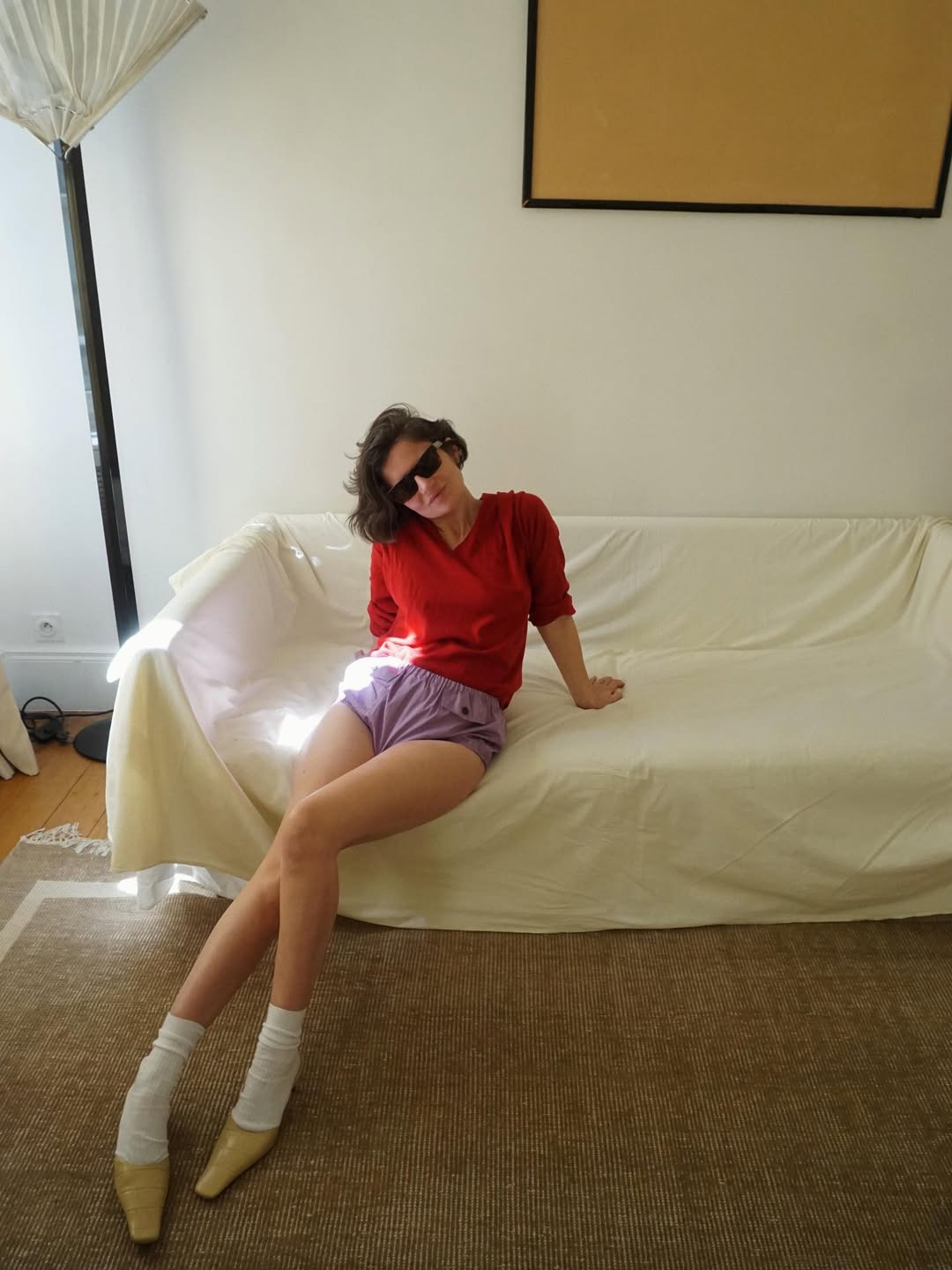 Prada bloomers trend on an influencer