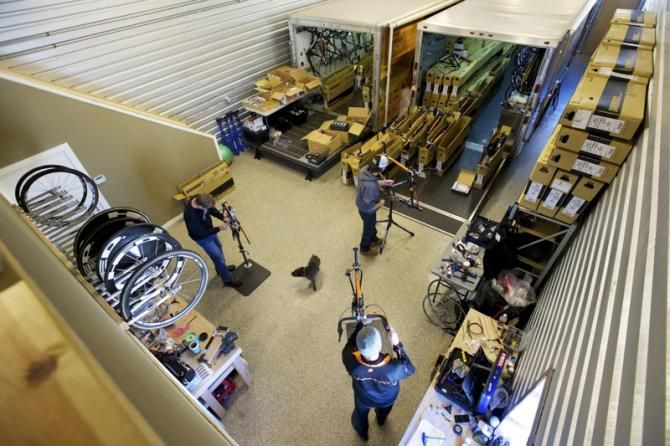 Mechanics in Optum Pro Cycling's service course in Golden, Colorado, were busy in December building up bikes