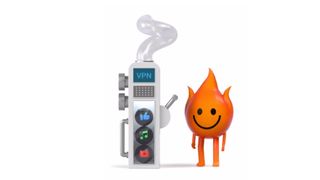 Hola VPN flame mascot