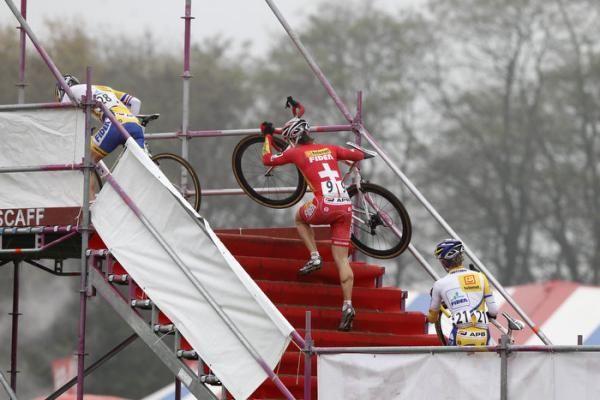 Swiss champion Arnaud Grand on the steps