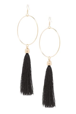 Gold Hoops with Tassels, £3