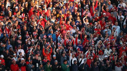 US fans pictured at the Ryder Cup