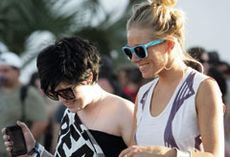 Sienna Miller and Kelly Osbourne at the Coachella festival