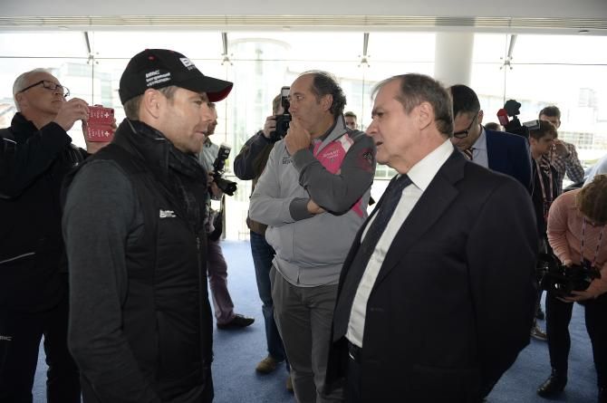 Cadel Evans and Mauro Vegni