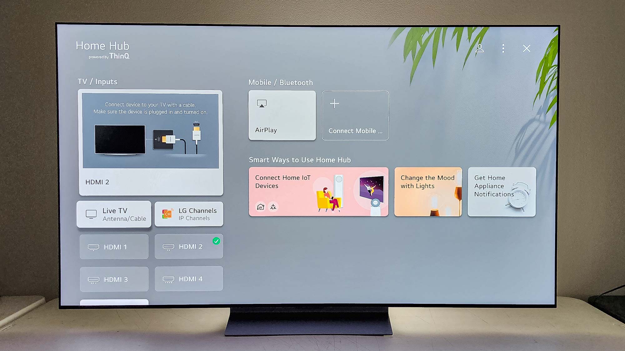 LG OLED C3 menu screen