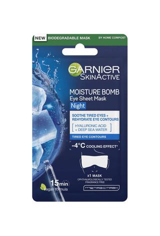 Garnier Moisture Bomb Deep Sea Water & Hyaluronic Acid Night-Time Eye Tissue Mask