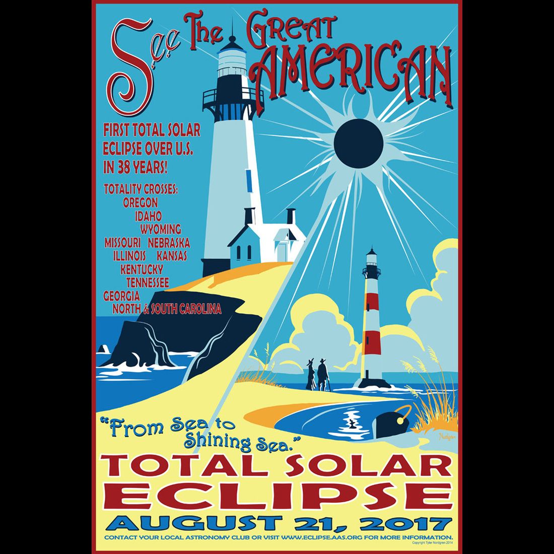 Gorgeous 2017 Solar Eclipse Posters By Astronomer-artist Tyler Nordgren 