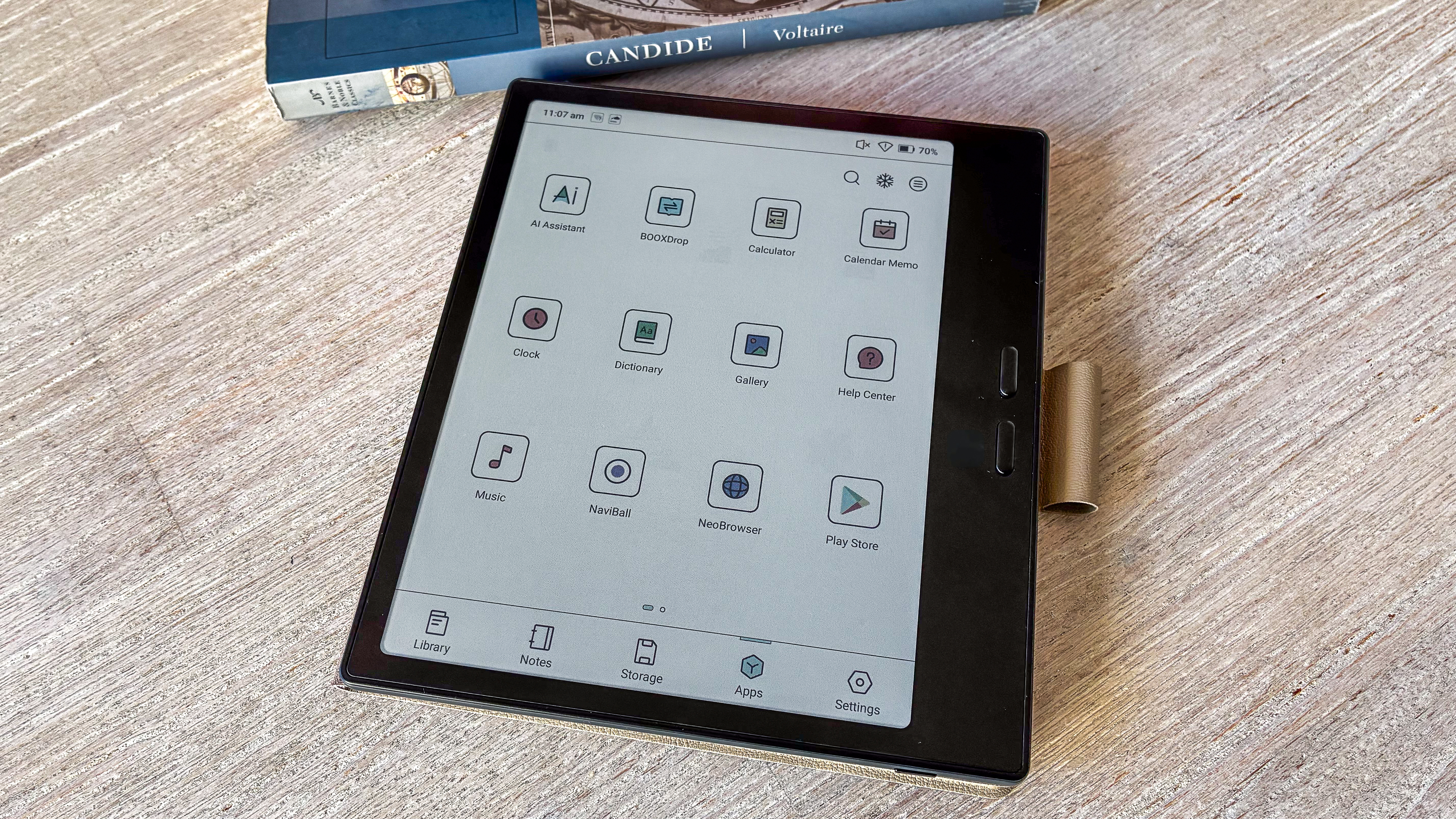 The app list on the Boox Go Color 7 Gen II ereader