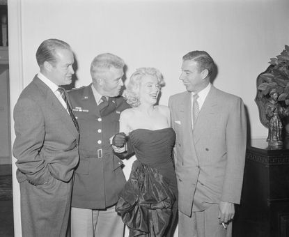 1953: Attending a party at Bob Hope's house