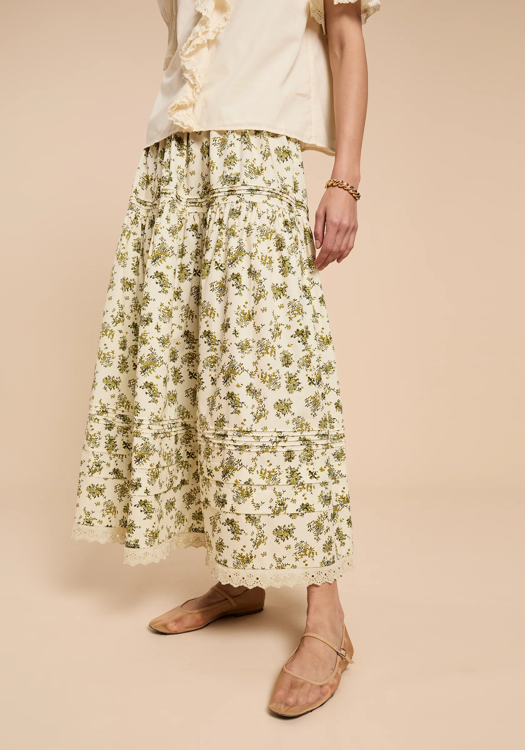 O.P.T, Beth Cotton Skirt in Wild Honey, Member Price is $69