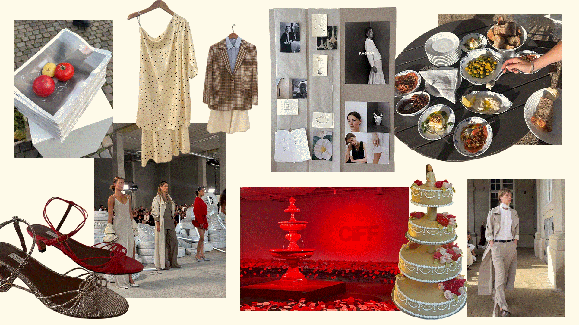 Collage of editor Ana Escalante attending Copenhagen Fashion Week.