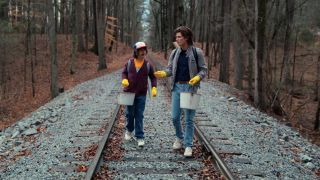 Gaten Matarazzo and Joe Keery as Dustin and Steve in Stranger Things