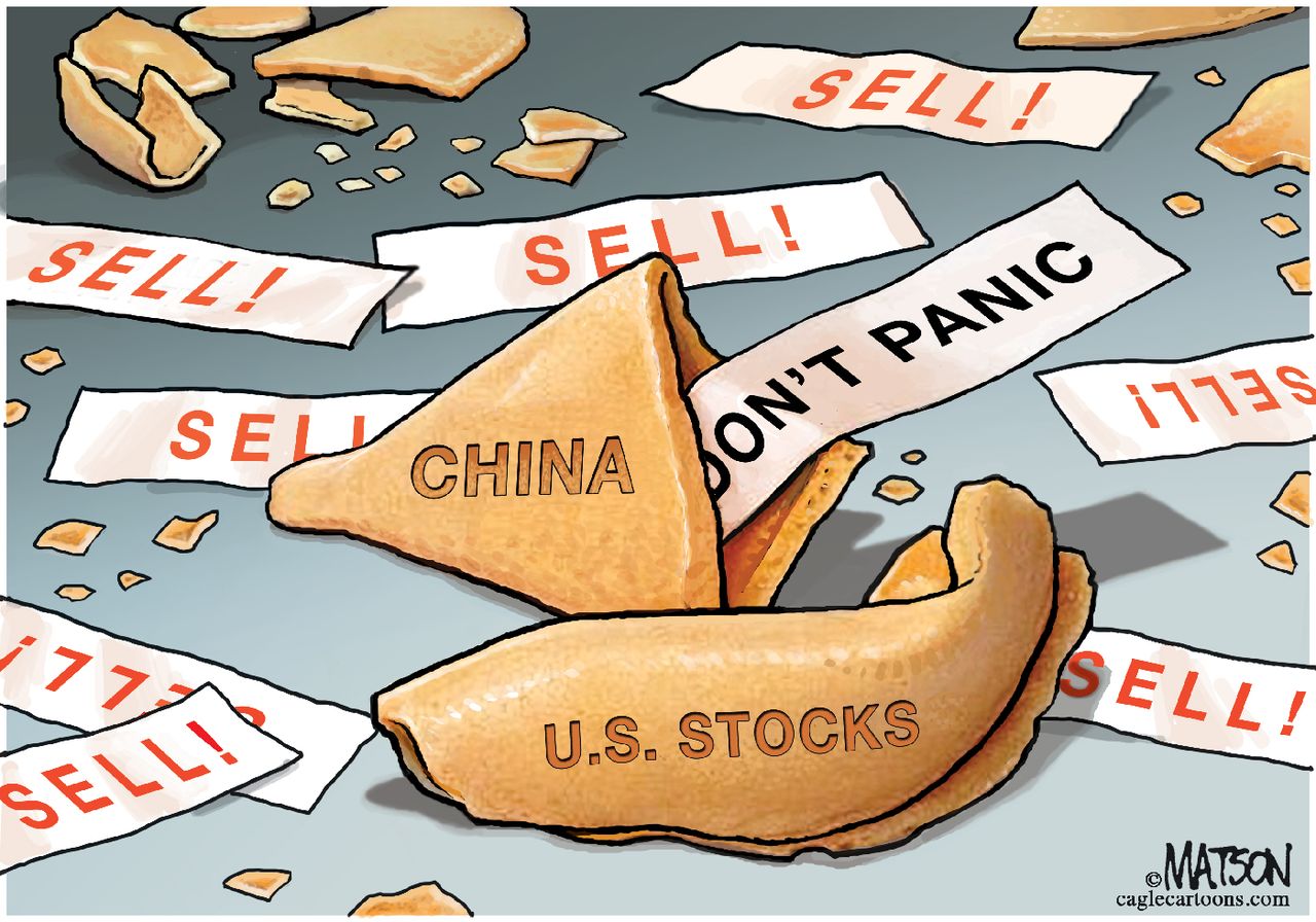 Editorial cartoon World China Stock Market