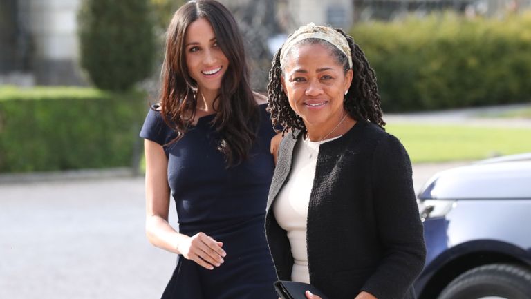 berkshire, england may 18 meghan markle and her mother, doria ragland arrive at cliveden house hotel on the national trusts cliveden estate to spend the night before her wedding to prince harry on may 18, 2018 in berkshire, england photo by steve parsons pool getty images