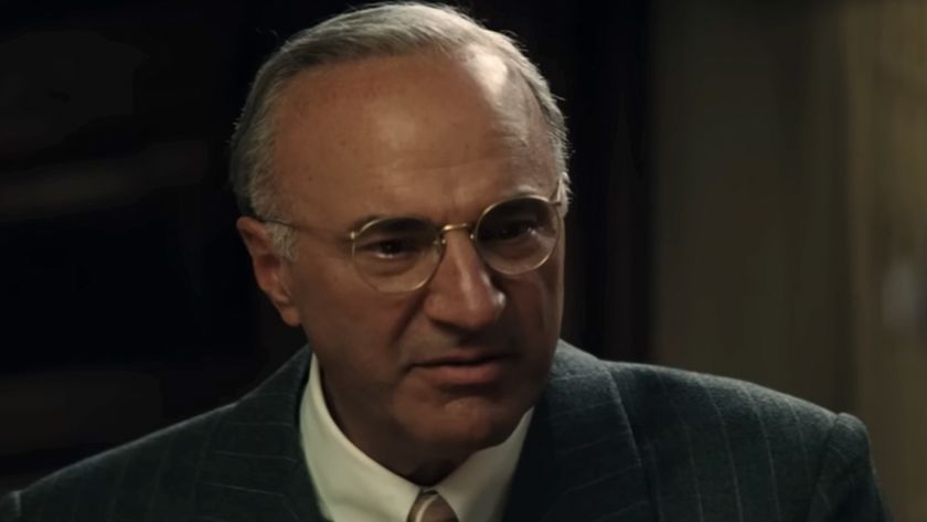 A close up of Kevin O'Leary looking angry in Marty Supreme