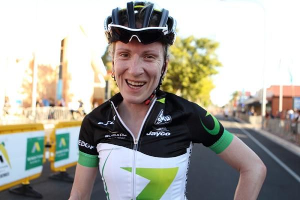 A happy Judith Arndt (GreenEDGE-AIS) after her superb ride.