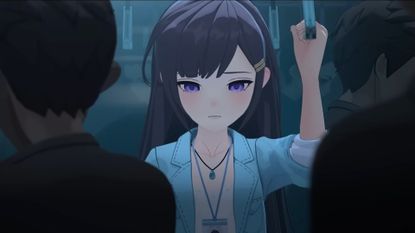 Starsand Island girl on a train looking downcast