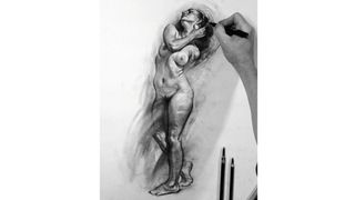 Charcoal figure drawing