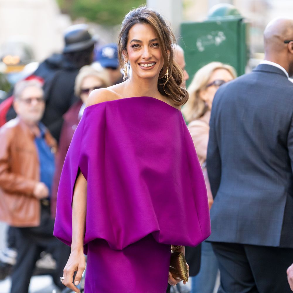 Amal Clooney Just Wore the Divisive Colour Trend That’s Suddenly All Over Prada and Zara