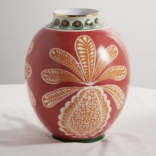 La Doublej Bubble Gold-Plated Painted Porcelain Vase