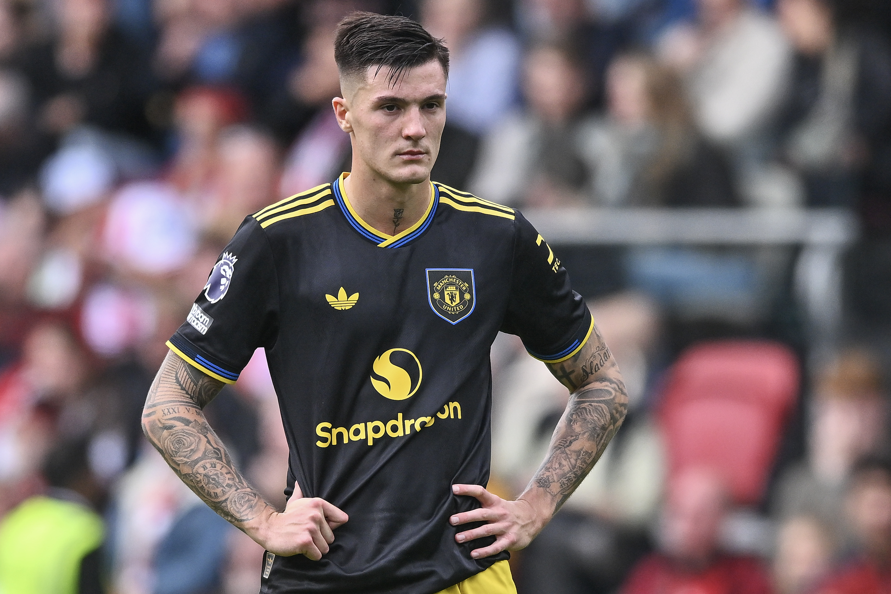 Manchester United striker Benjamin Sesko opened his account during the 3-1 loss at Brentford