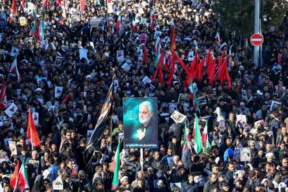 Mourners gather in Tehran.